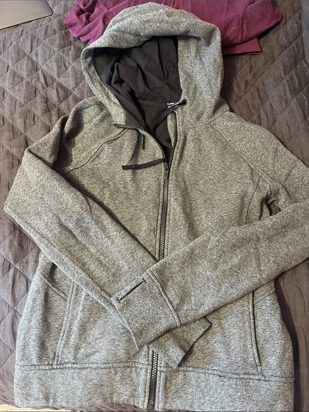 lululemon athletica Heather Gray Full-Zip Hoodie